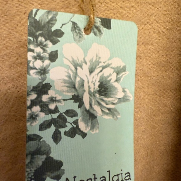 Nostalgia woman’s Cardigan Sweater Midi length Tan 3/4 Length NEW Sz XL - Picture 7 of 14